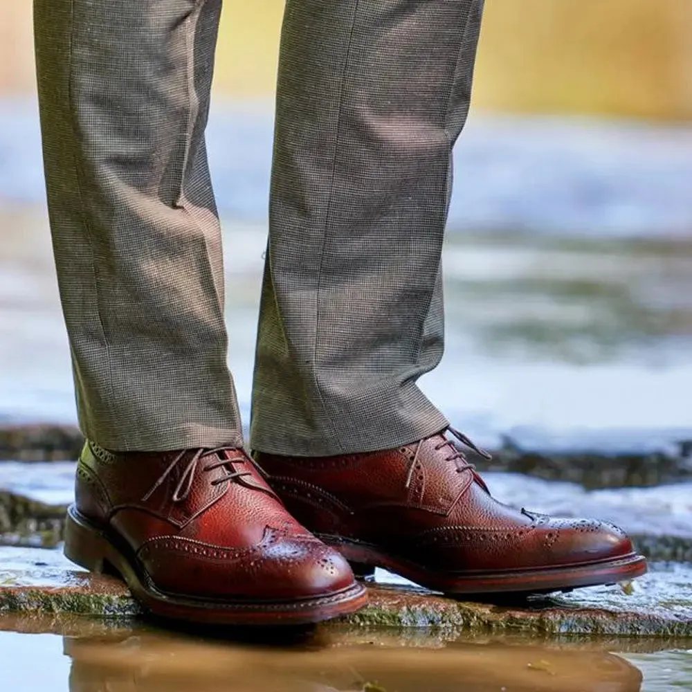 40% OFF BARKER Kelmarsh Shoes - Derby Brogues - Cherry Grain UK 6.5