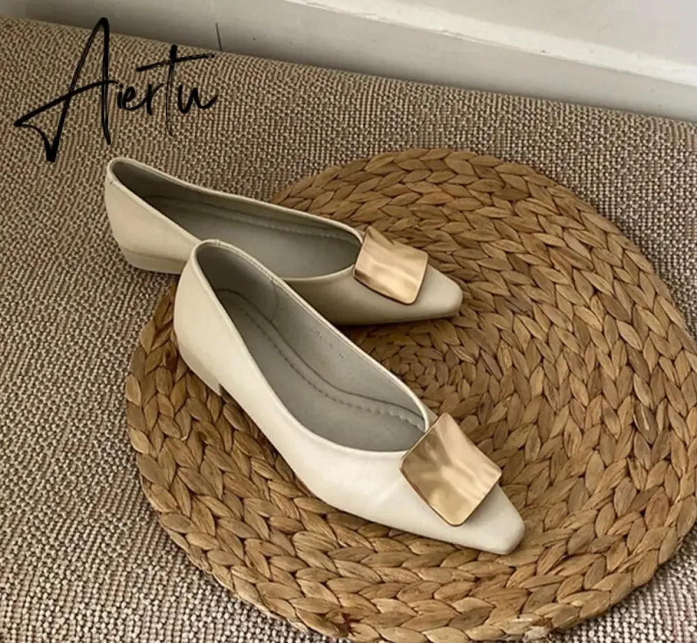 Aiertu New Spring Flats Ballerina Shoes Fashion Brand Pointed Toe Shallow Slip On Flat Ballet Shoes Female Loafer Zapato