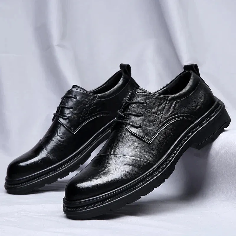 Amozae- Yanghwa Textured Derby Commuter Shoes