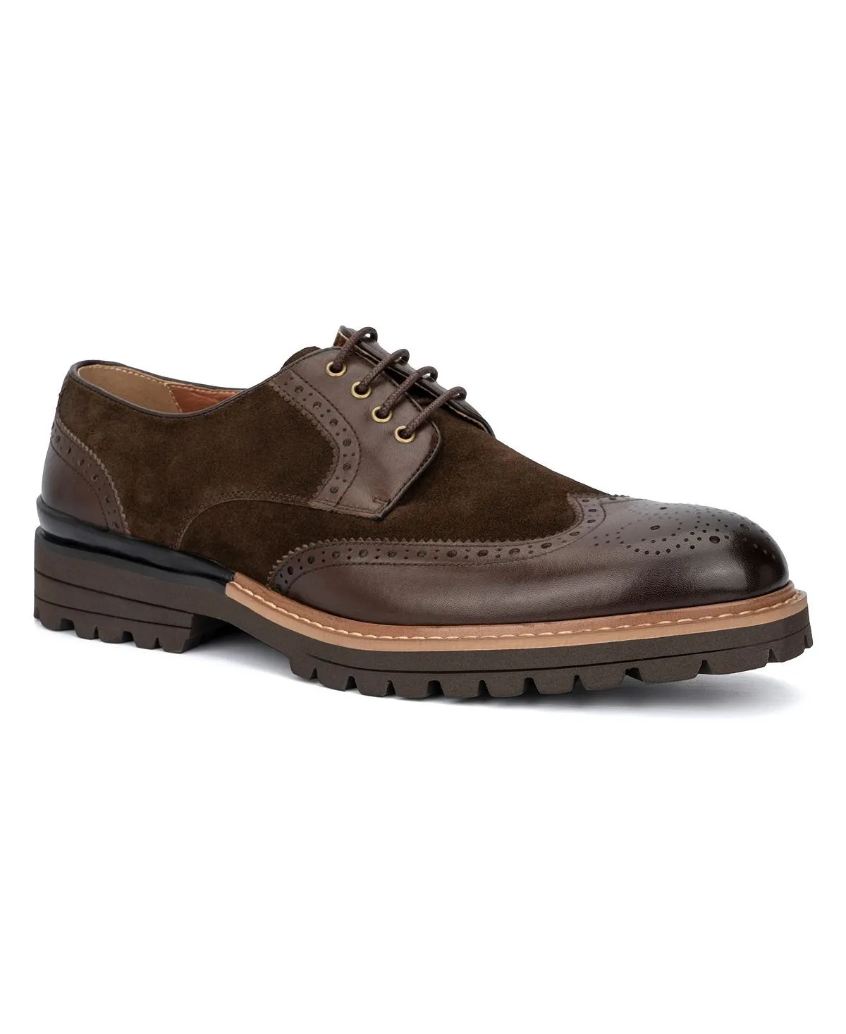 Andrew Vintage Foundry Co Men's Lace-up Oxford Shoes, Brown