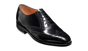 Barker Albert Full Brogue Shoe - Hi Shine Black