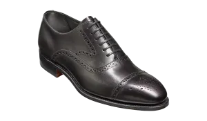 Barker Lerwick Classic semi brogue Oxford Shoe - Black Calf