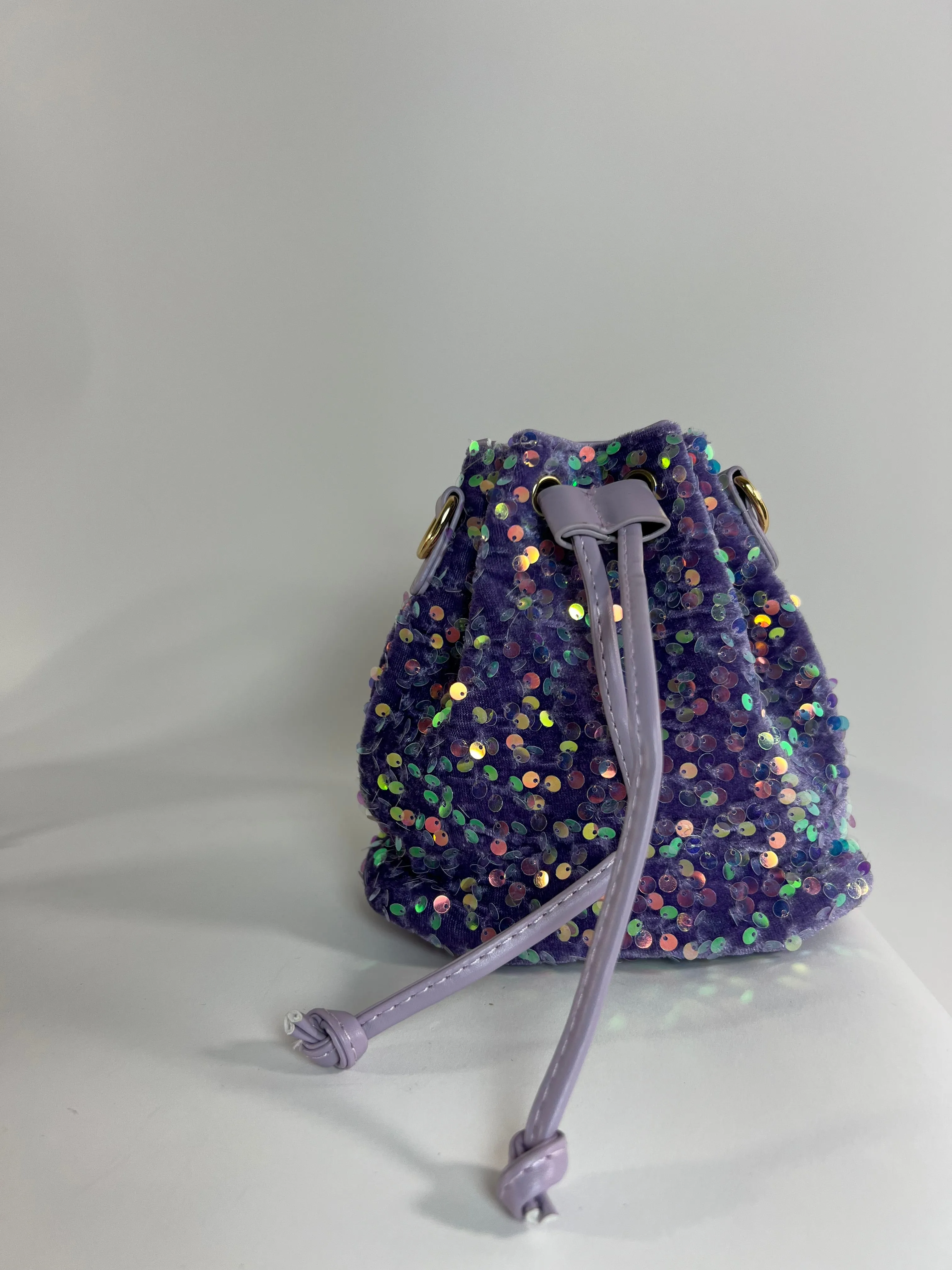 Basket Sequin Glitter Little Girls Messenger Purse