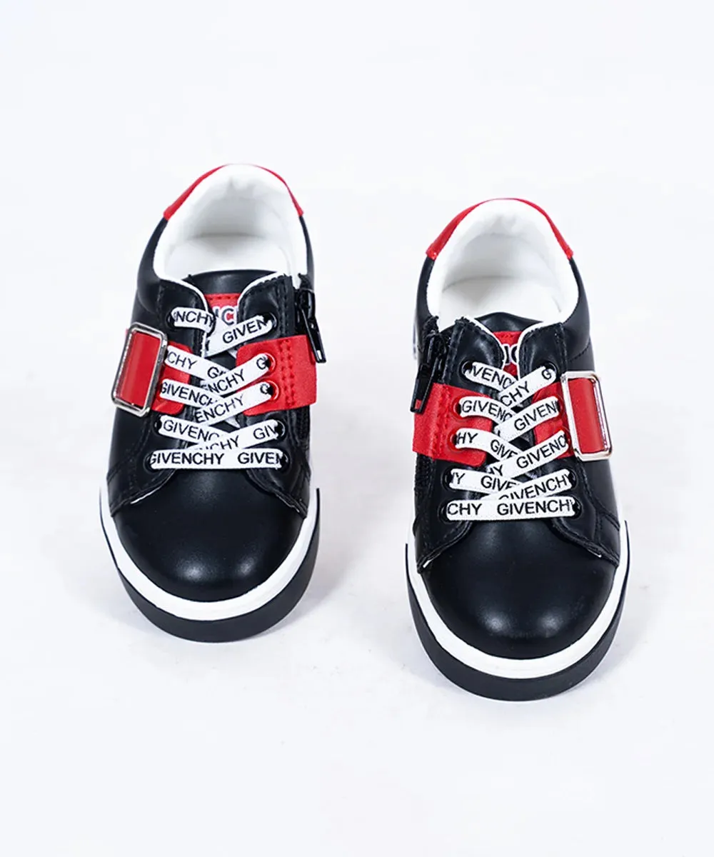 Black and Red Colored Party Shoes for Kids