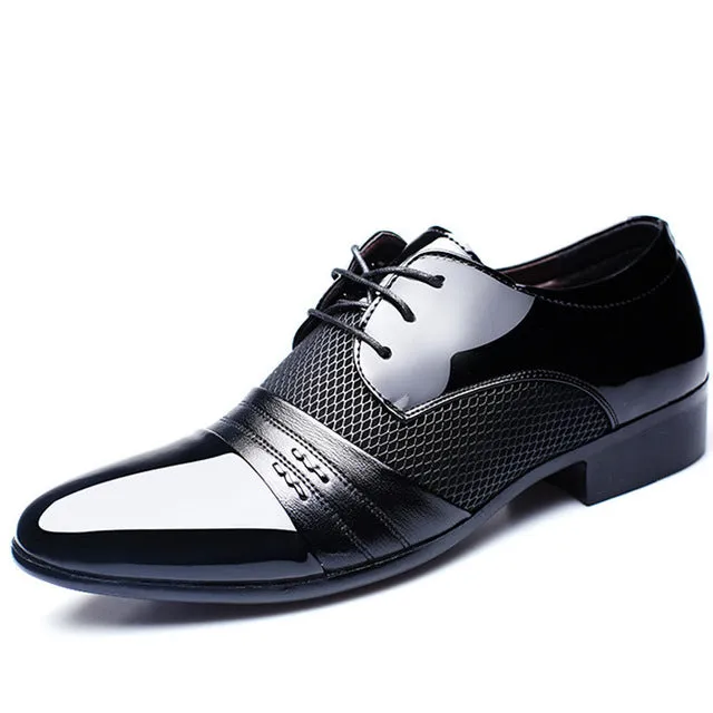 Business Flat Black Brown Breathable Low Top Mens Formal Office Shoes