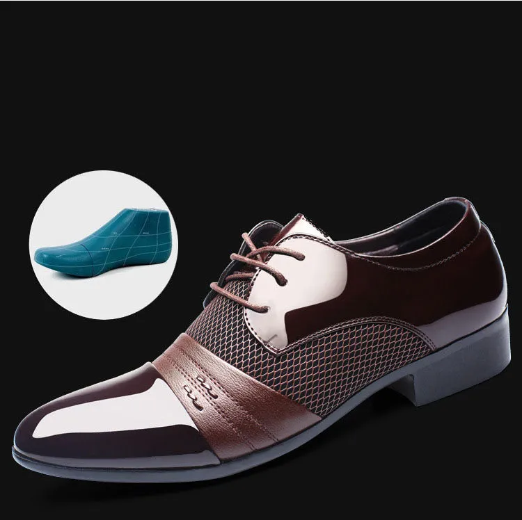 Business Flat Black Brown Breathable Low Top Mens Formal Office Shoes