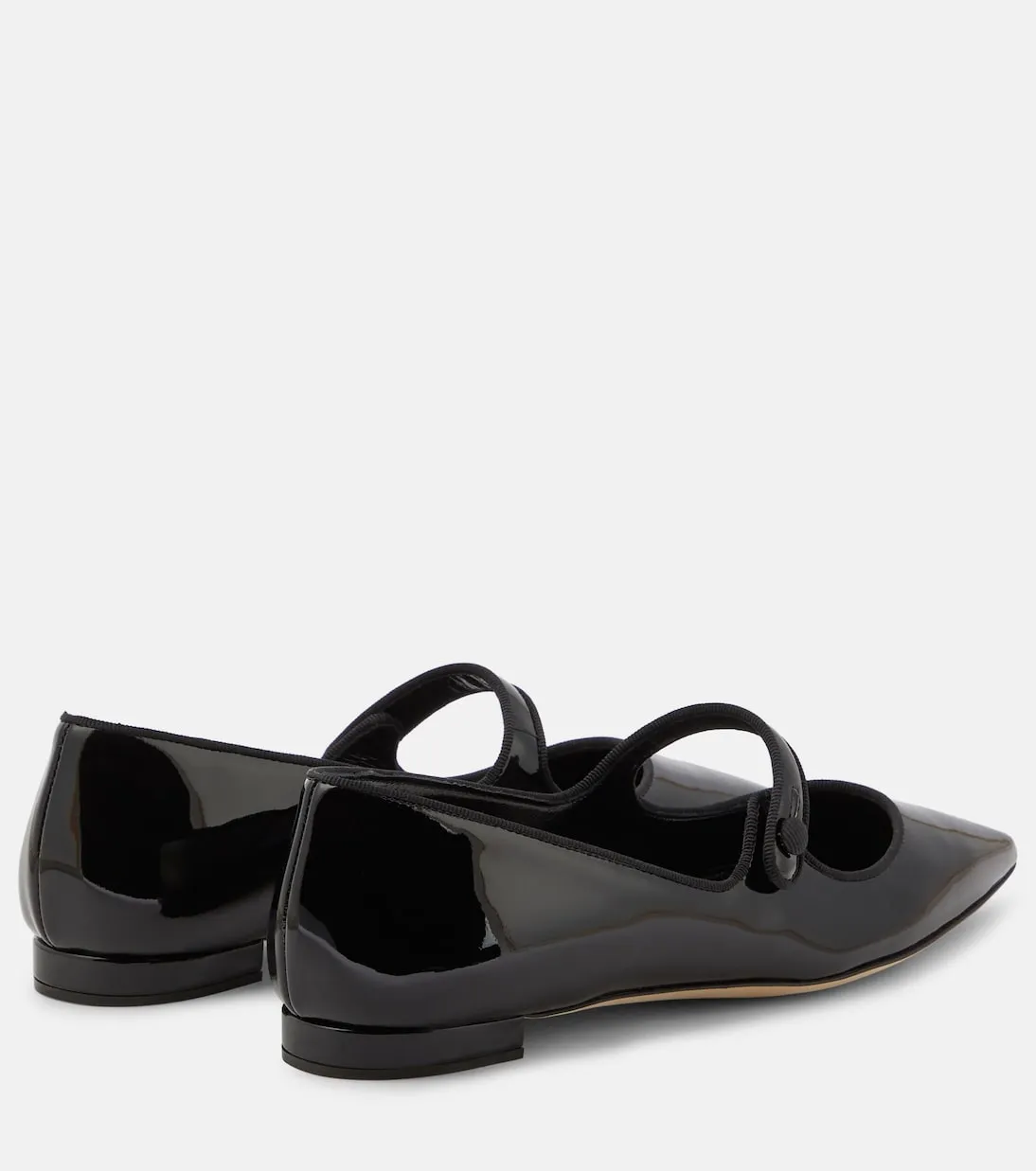 Campari mary jane Manolo Blahnik patent ballet flats, black