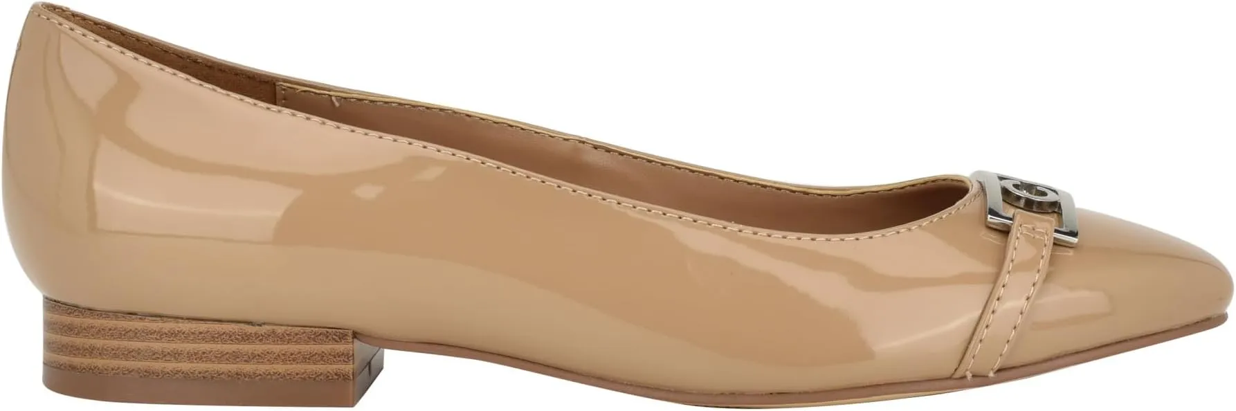 Cherish Calvin Klein Ballerinas, Medium Natural Patent