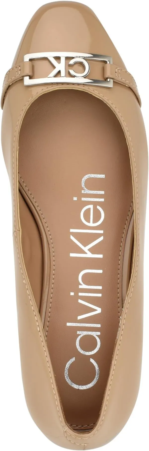 Cherish Calvin Klein Ballerinas, Medium Natural Patent