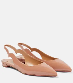 Christian Louboutin patent leather ballet flats, beige