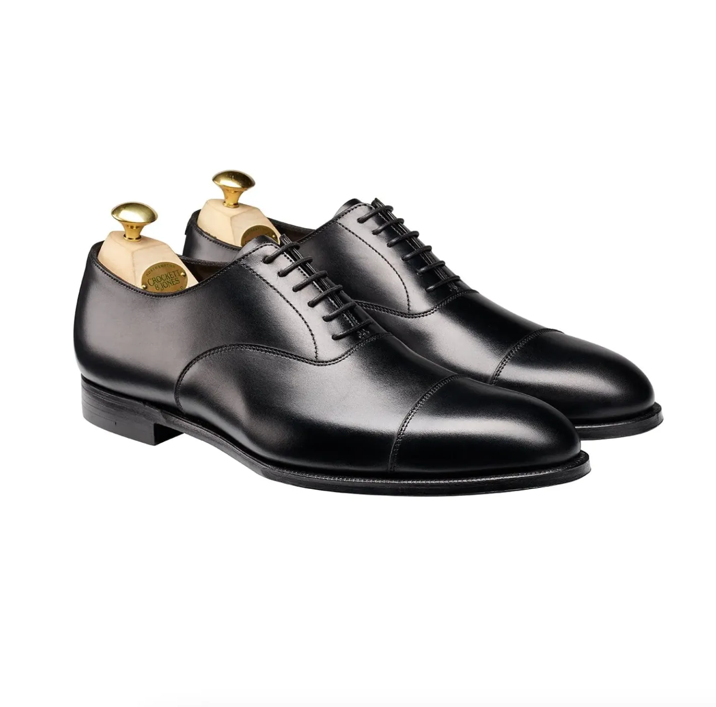 Crockett & Jones Lonsdale Handgrade Black Captoe Oxford Shoes