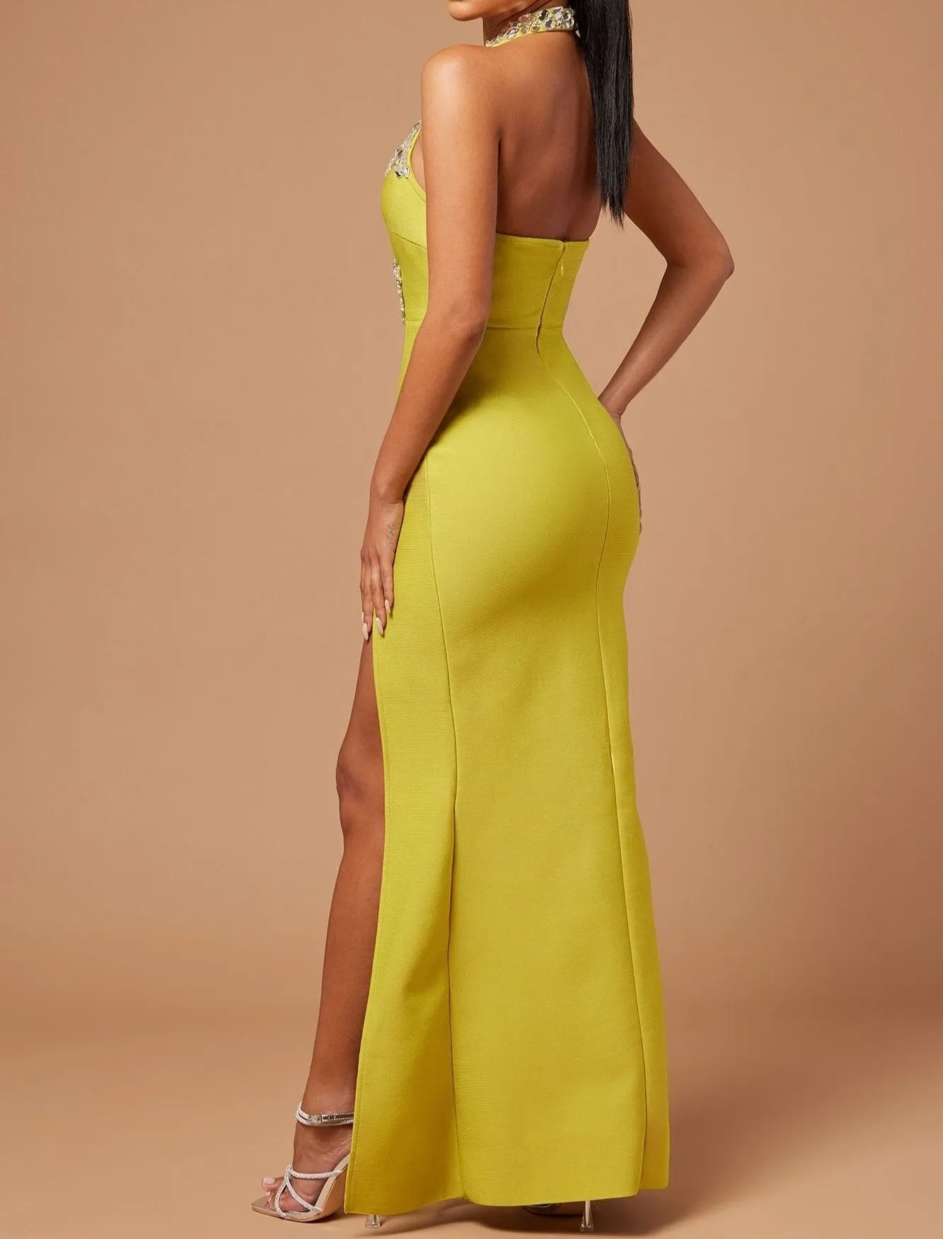 DASHA Crystals Maxi Bandage Dress