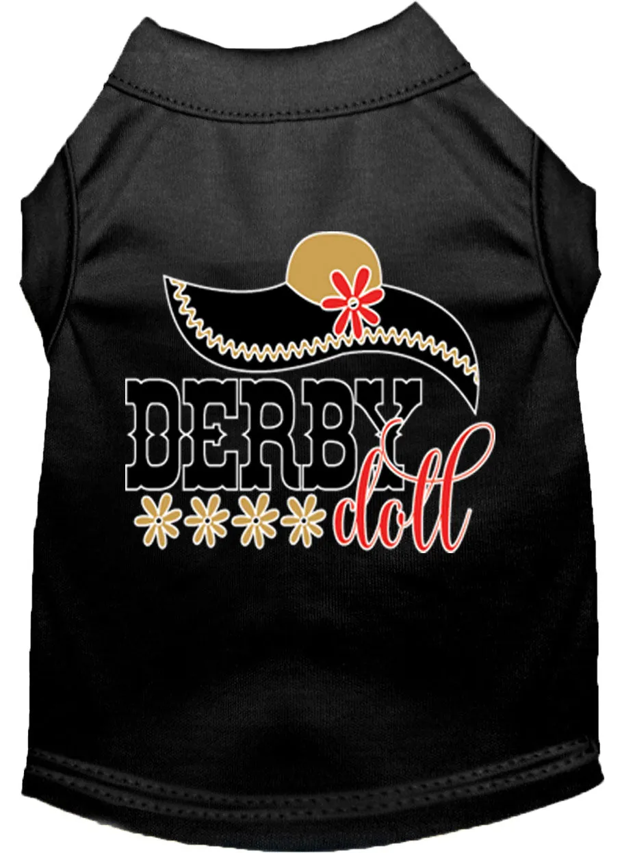 Derby Doll Screen Print Dog Shirt Black Xl