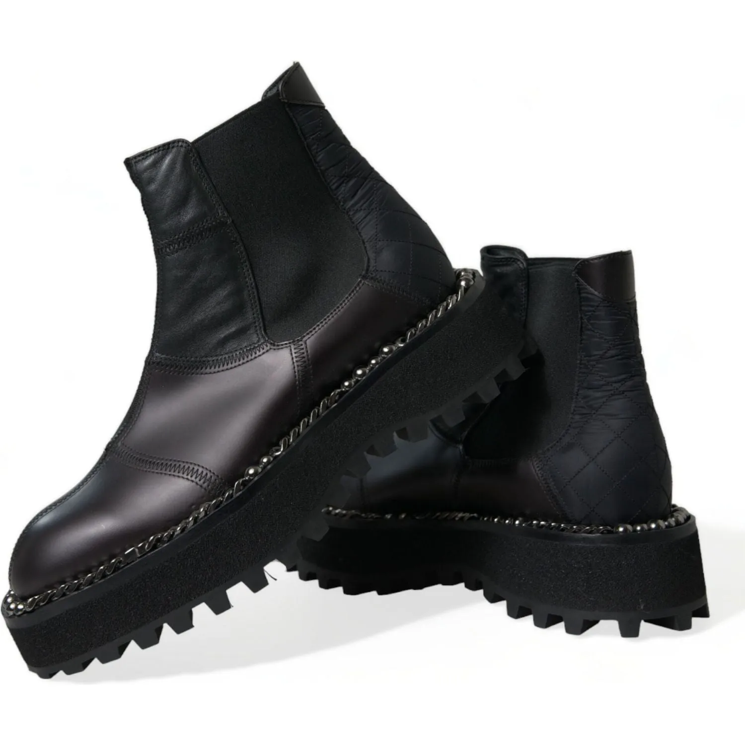 Dolce & Gabbana Elegant Black Chelsea Slip-On Boots