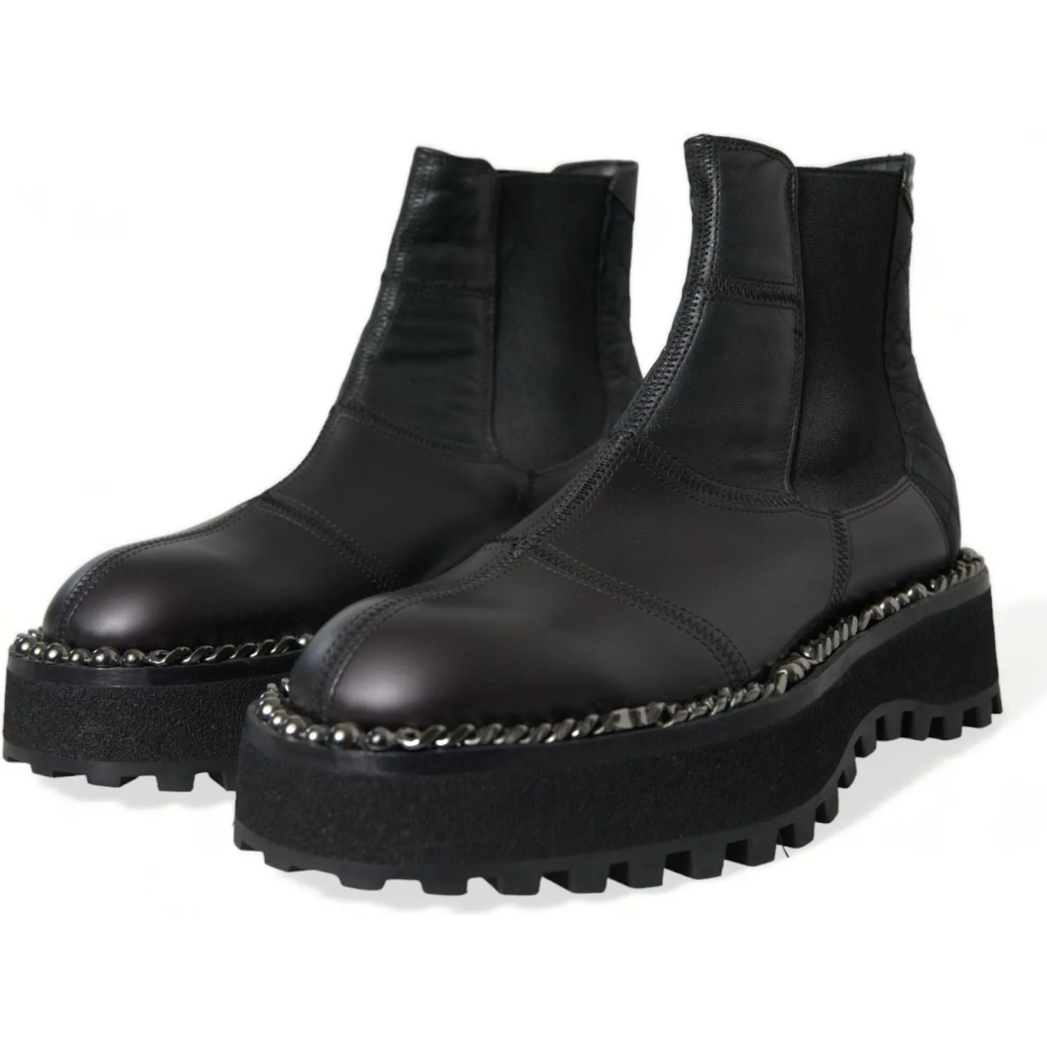 Dolce & Gabbana Elegant Black Chelsea Slip-On Boots