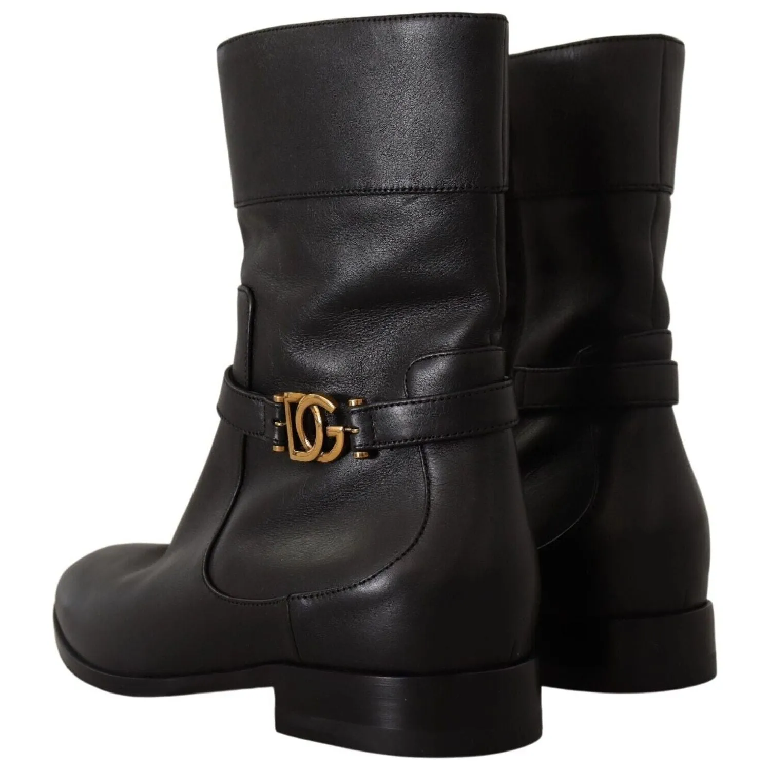 Dolce & Gabbana Elegant Leather Biker Boots