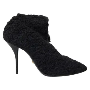 Dolce & Gabbana Elegant Virgin Wool Mid Calf Boots