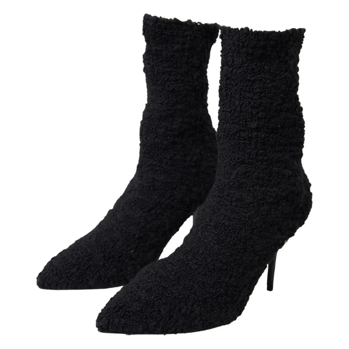 Dolce & Gabbana Elegant Virgin Wool Mid Calf Boots