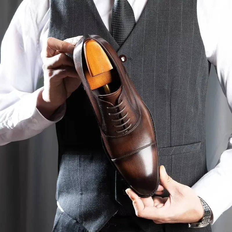 EleganceLux Smooth Oxford Dress Shoes