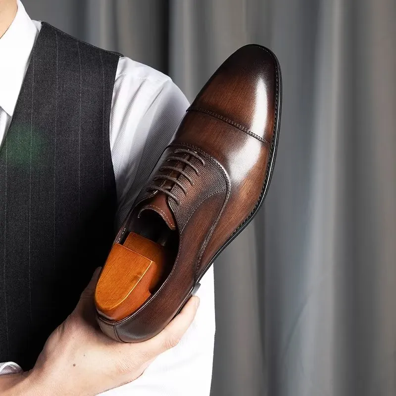 EleganceLux Smooth Oxford Dress Shoes