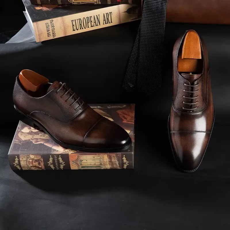 EleganceLux Smooth Oxford Dress Shoes