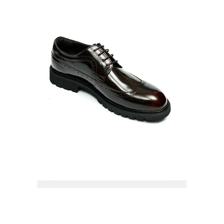 ExoticLux Cow Leather Glossy Oxford Dress Shoes