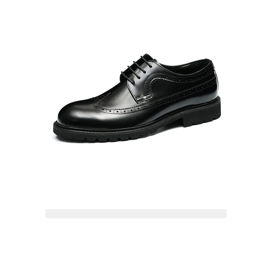 ExoticLux Cow Leather Glossy Oxford Dress Shoes