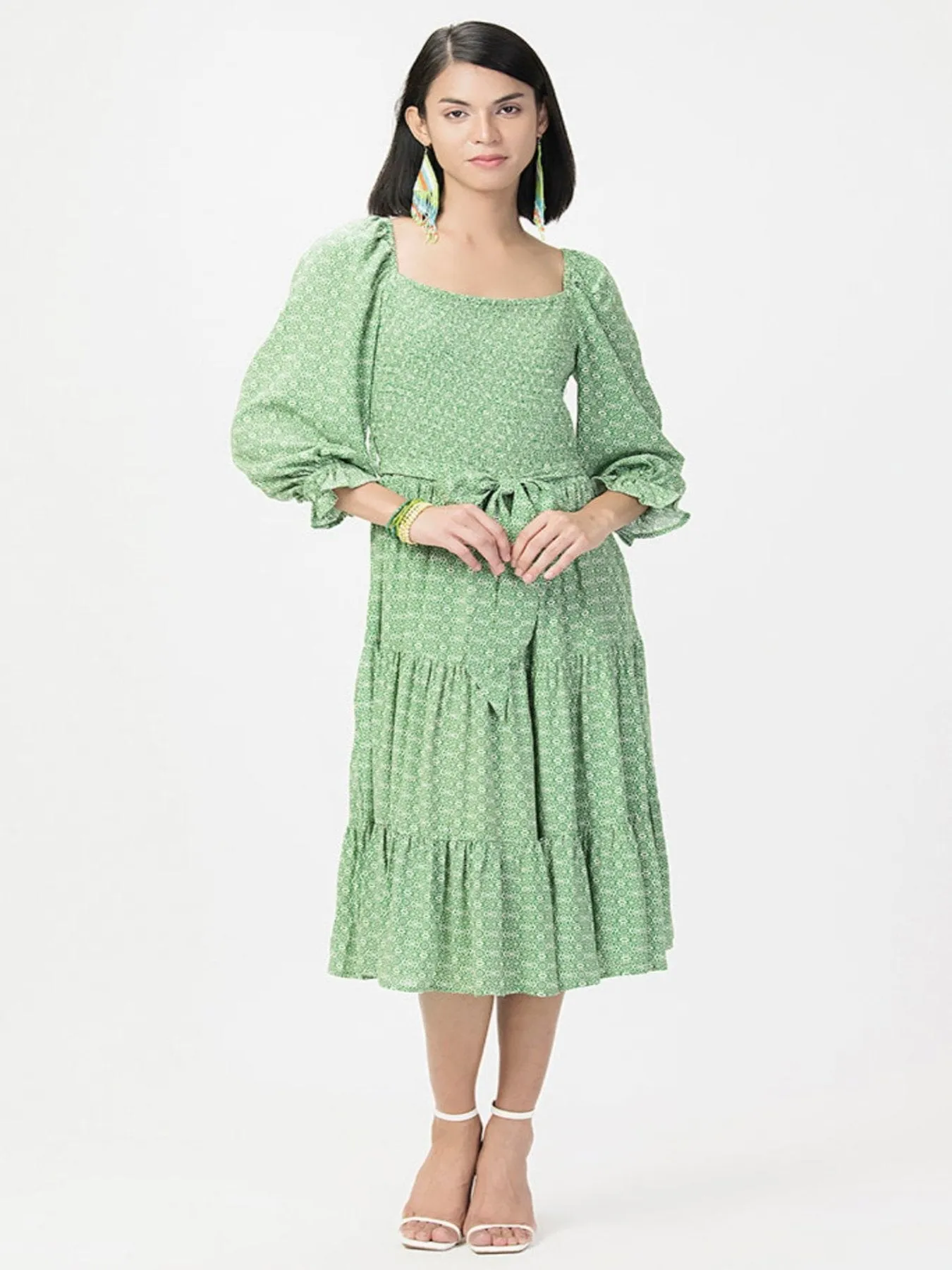 Forest Green Sustainable Dress