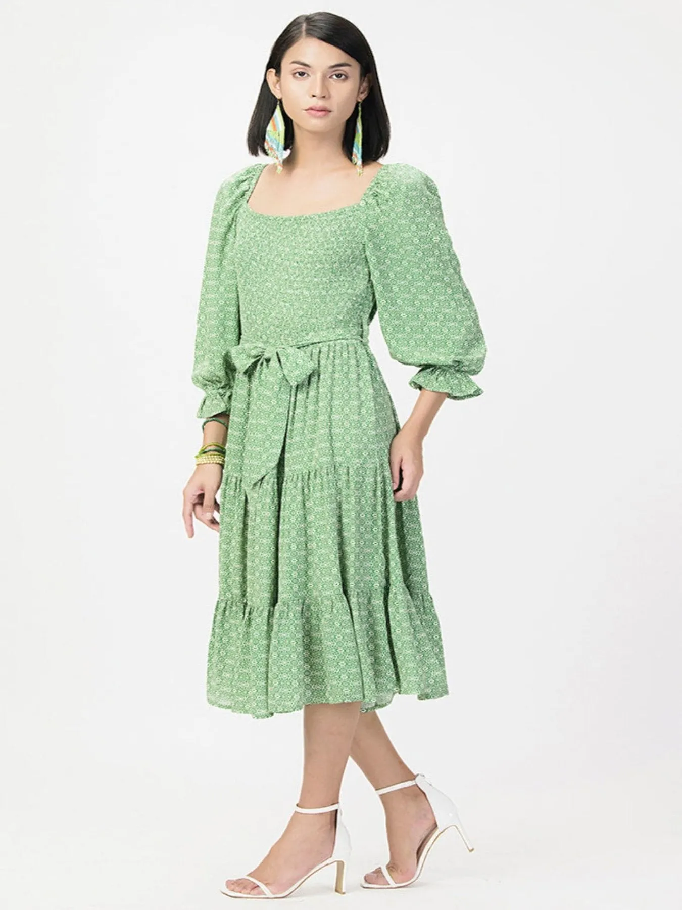 Forest Green Sustainable Dress