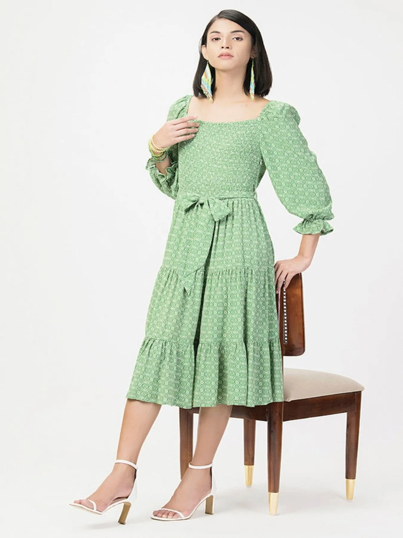 Forest Green Sustainable Dress