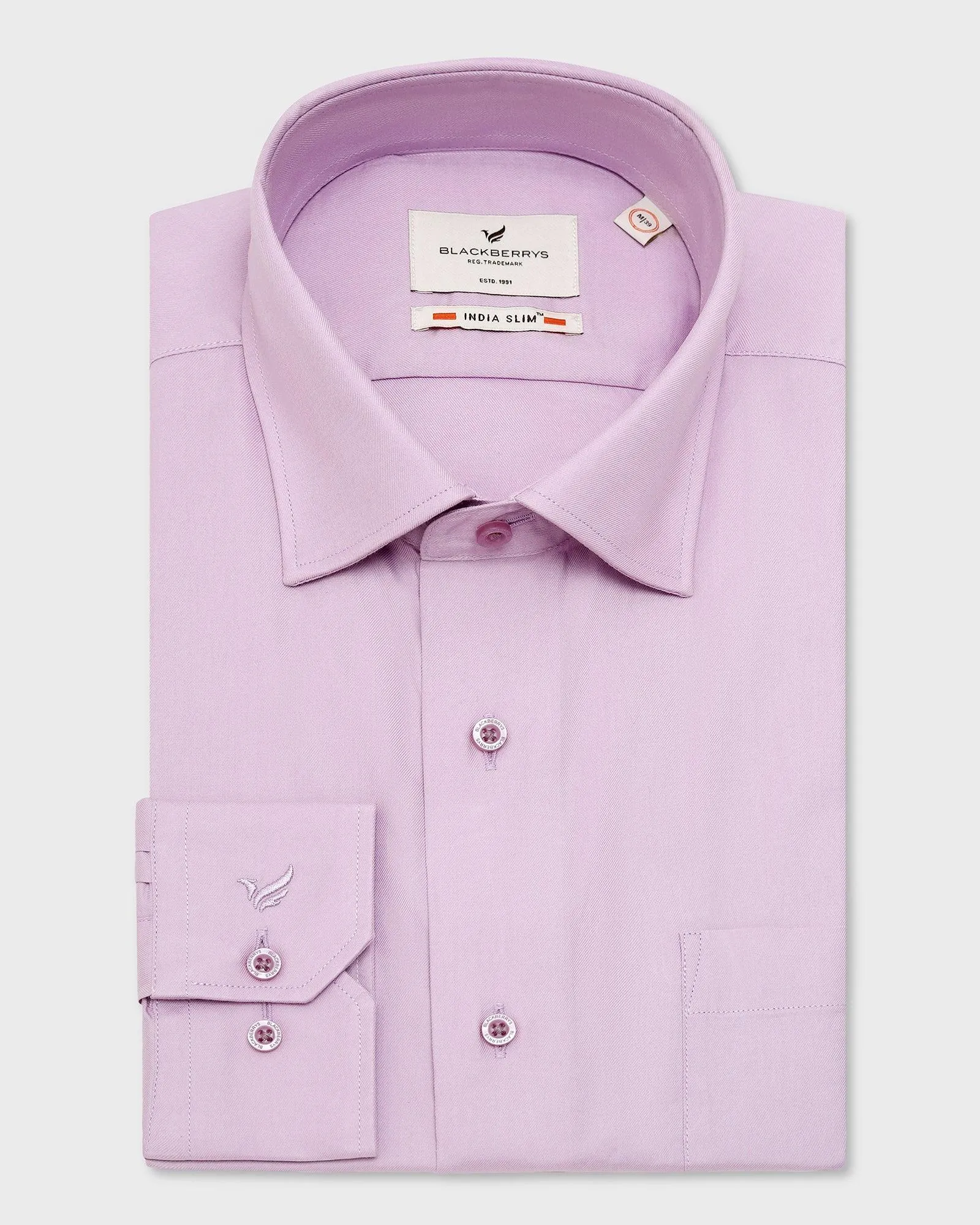 Formal Lilac Solid Shirt - Retro