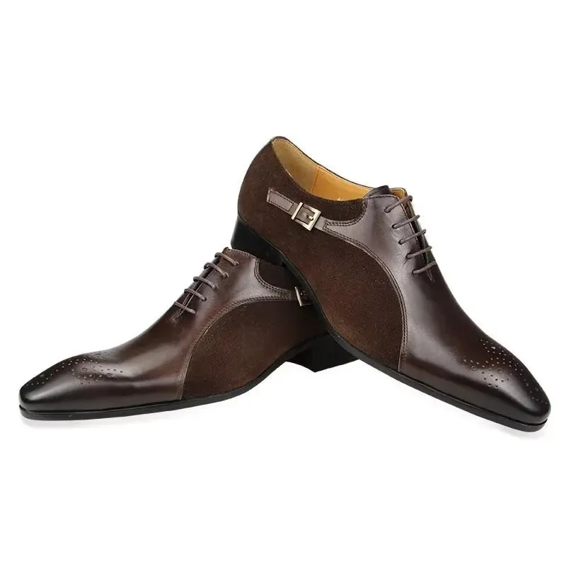 Genuine Leather Modish LuxeLeather Wedding Brogue Shoes