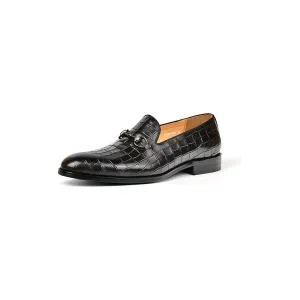 Hazel CrocLuxe Elegant Slip-on Loafers