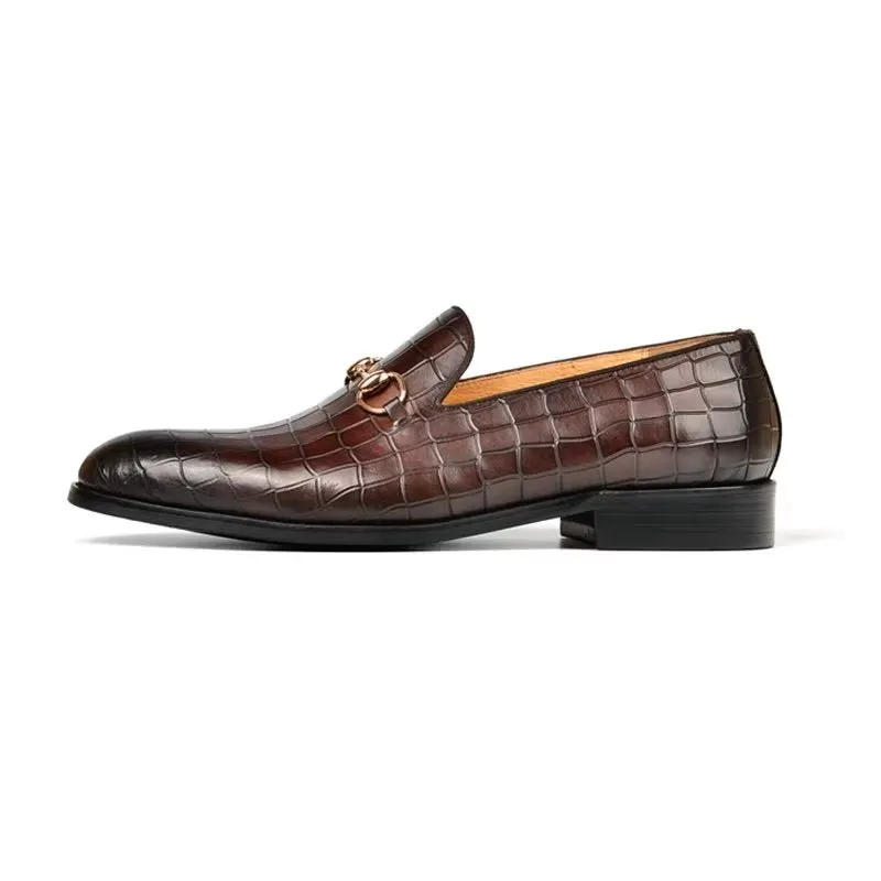 Hazel CrocLuxe Elegant Slip-on Loafers