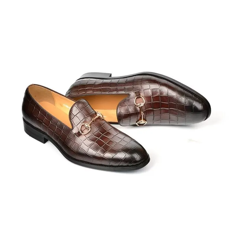 Hazel CrocLuxe Elegant Slip-on Loafers