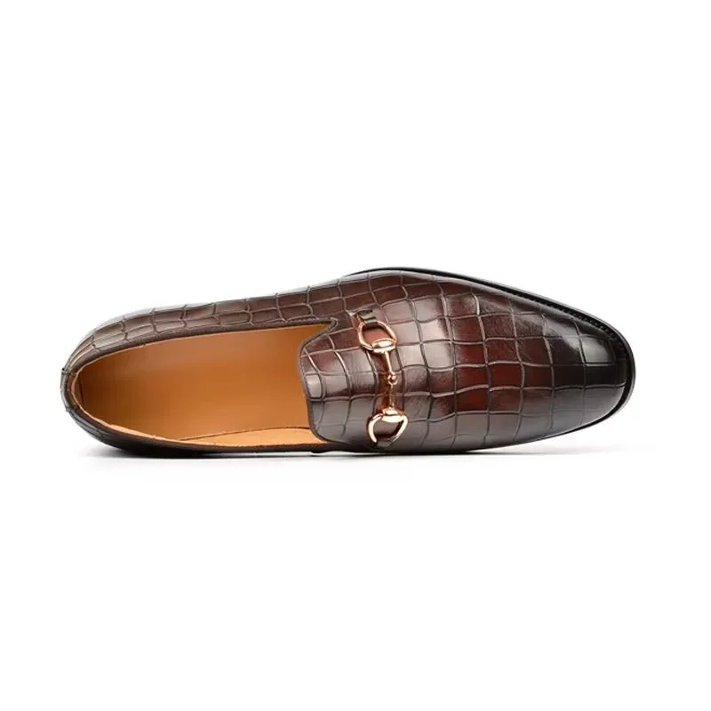 Hazel CrocLuxe Elegant Slip-on Loafers