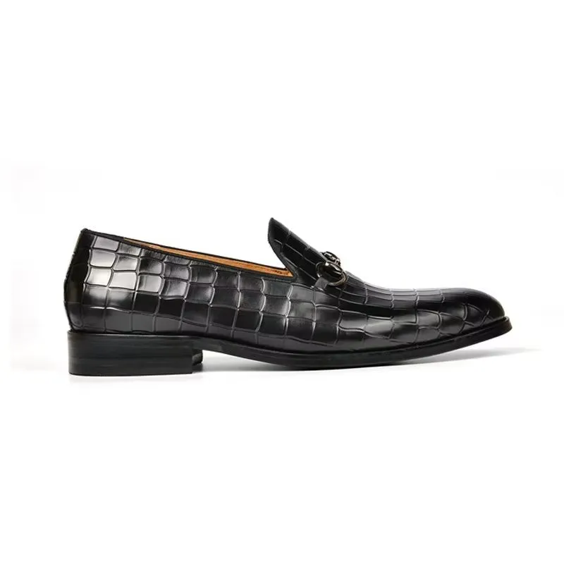 Hazel CrocLuxe Elegant Slip-on Loafers