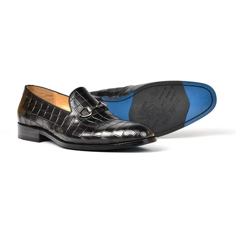 Hazel CrocLuxe Elegant Slip-on Loafers