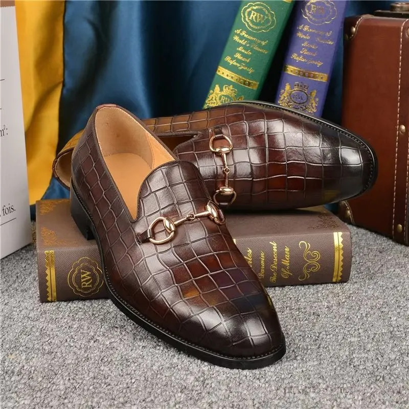 Hazel CrocLuxe Elegant Slip-on Loafers