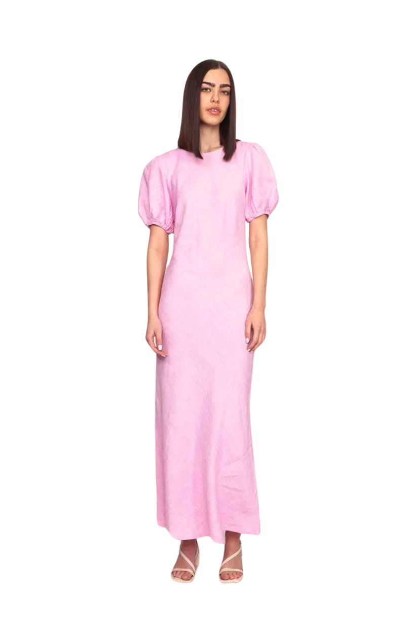 Kos Linen Dress Pink