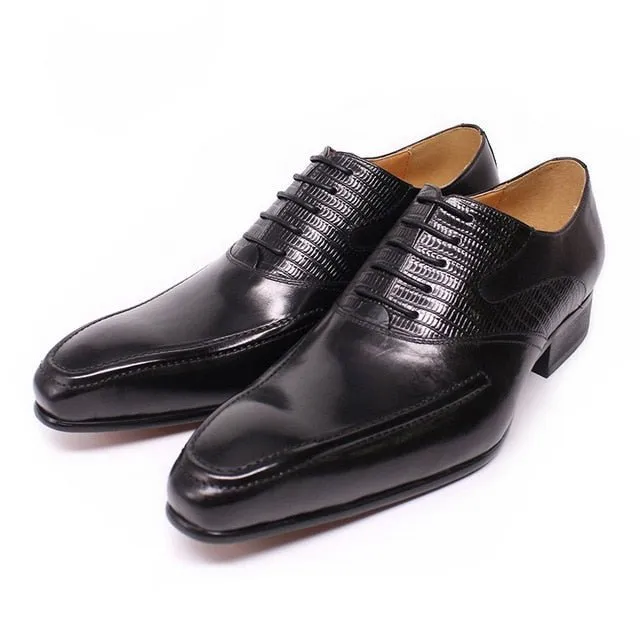 LaceLux Exotic Italian Pointed Toe Oxford