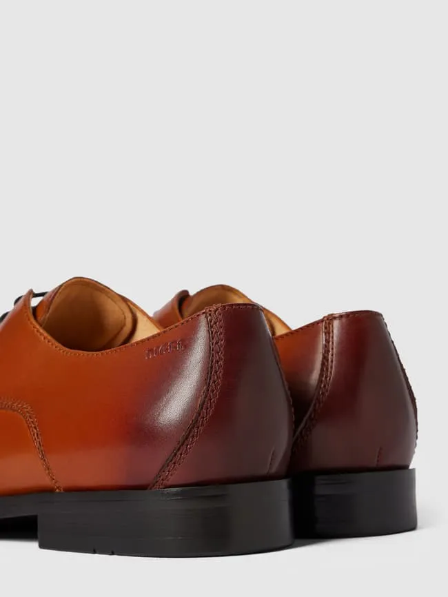 Leather derby shoes model "SEBASTIAN" DIGEL, cognac color