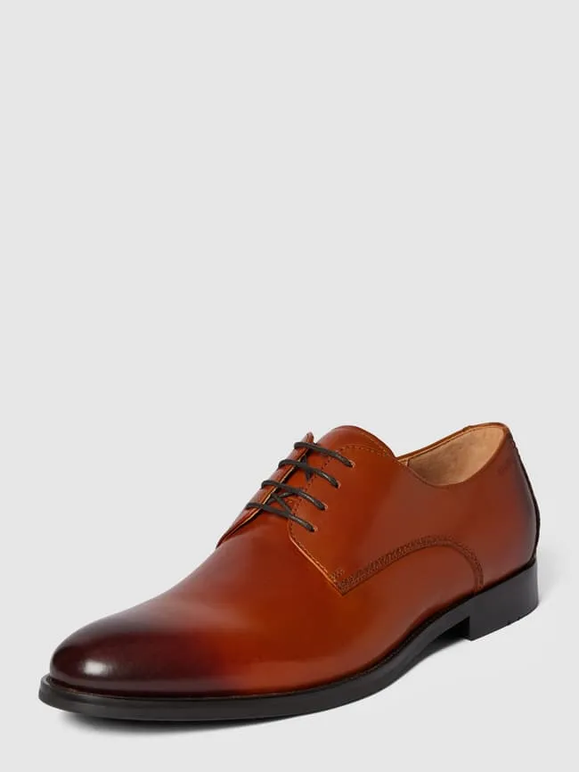 Leather derby shoes model "SEBASTIAN" DIGEL, cognac color