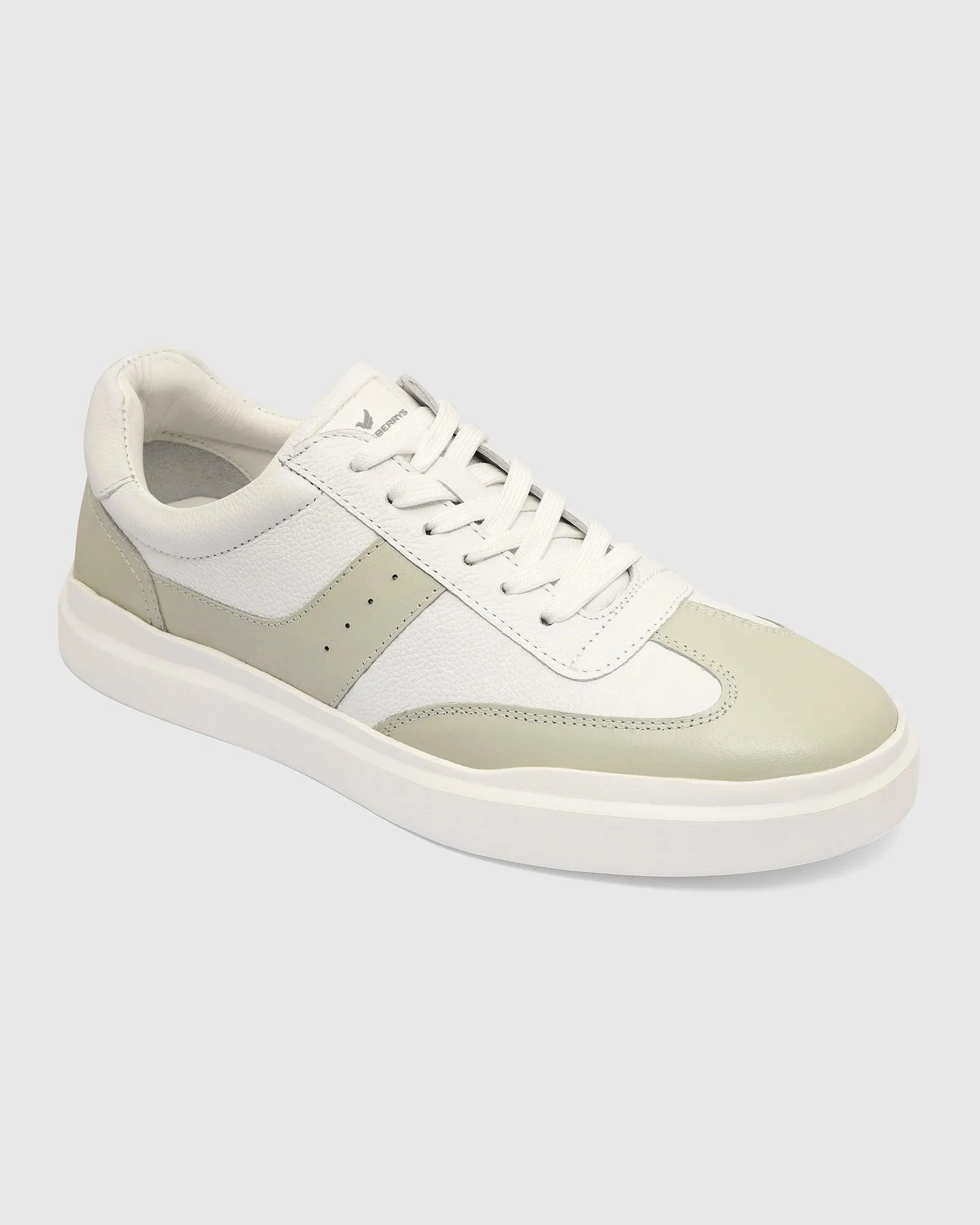 Leather White Solid Sneakers - Tammy