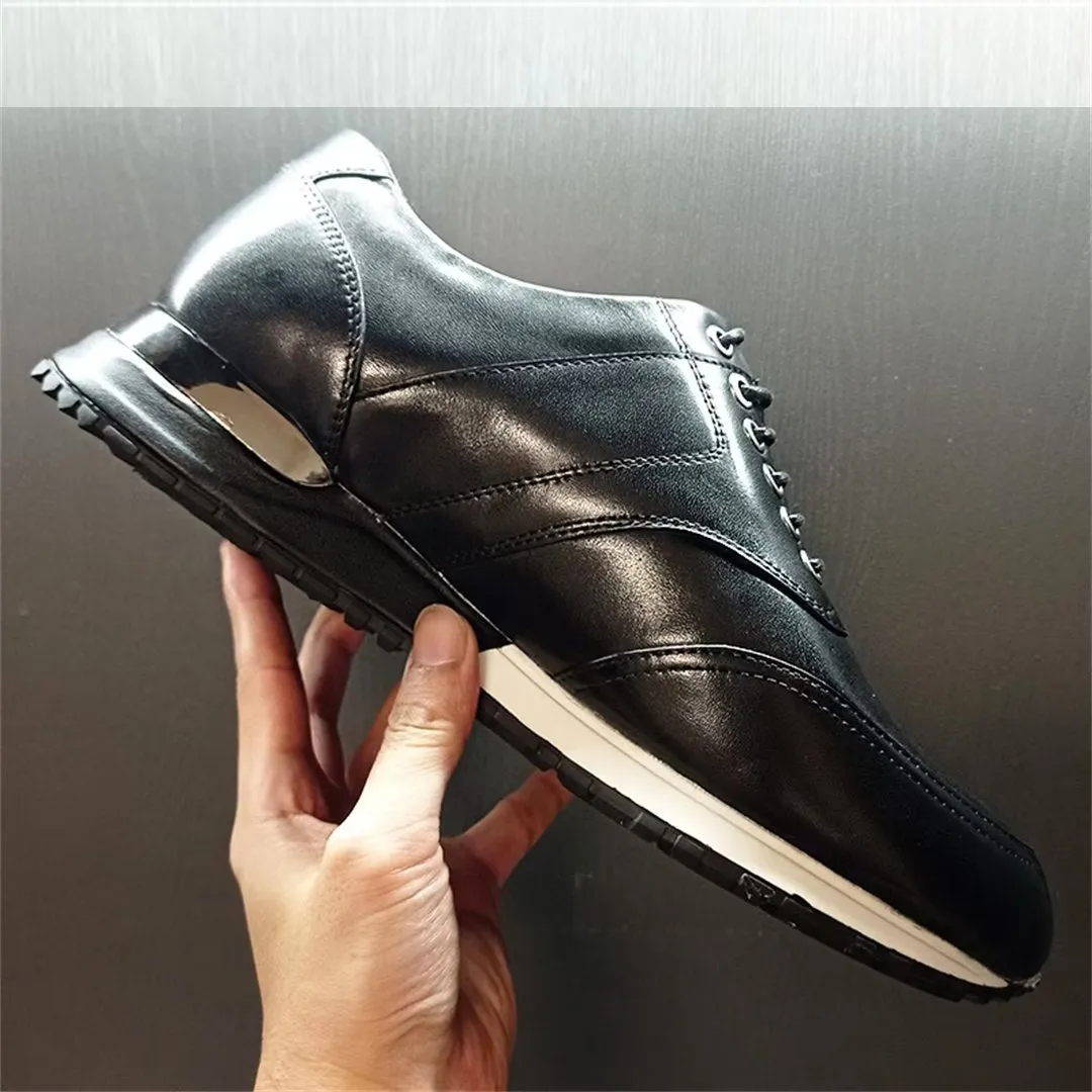 LeatherLux Round-Toe Sophisticated Casual Shoes