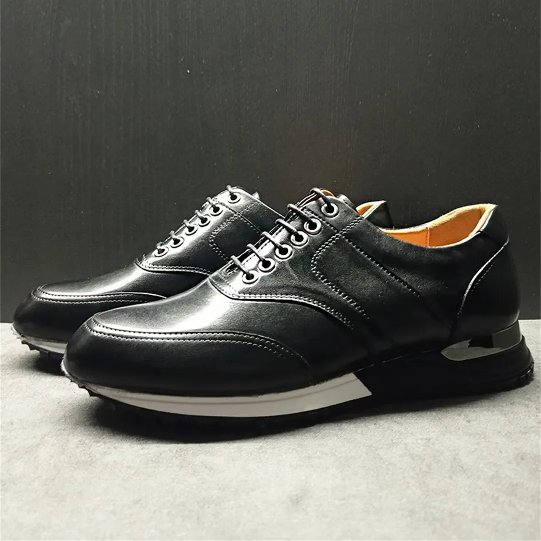 LeatherLux Round-Toe Sophisticated Casual Shoes