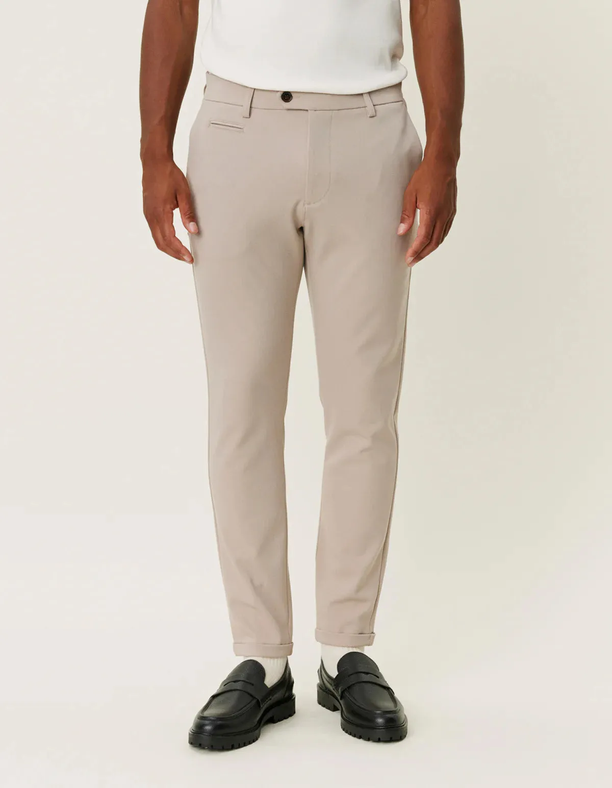 Les Deux Light Sand Slim Fit Tapered Leg Como Pants