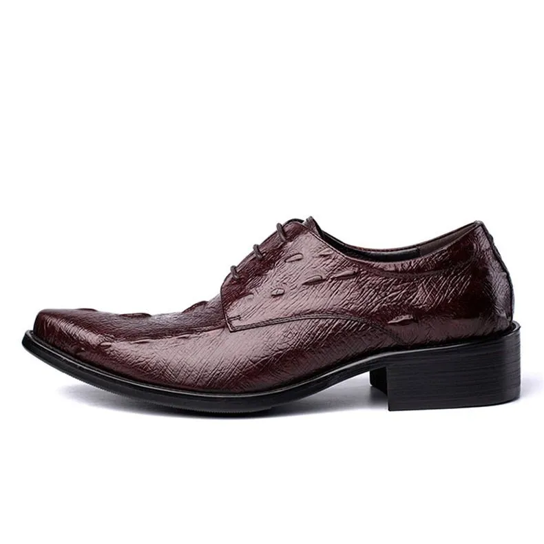 LuxeCroco Executive Lace Up Oxford Dress Shoes