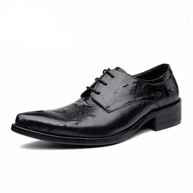 LuxeCroco Executive Lace Up Oxford Dress Shoes