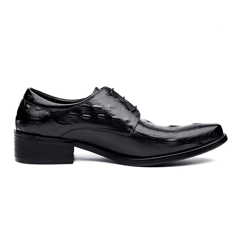 LuxeCroco Executive Lace Up Oxford Dress Shoes